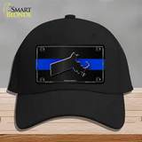 Massachusetts Thin Blue Line Novelty License Plate Hat Cotton / Black