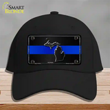 Michigan Thin Blue Line Novelty License Plate Hat Cotton / Black