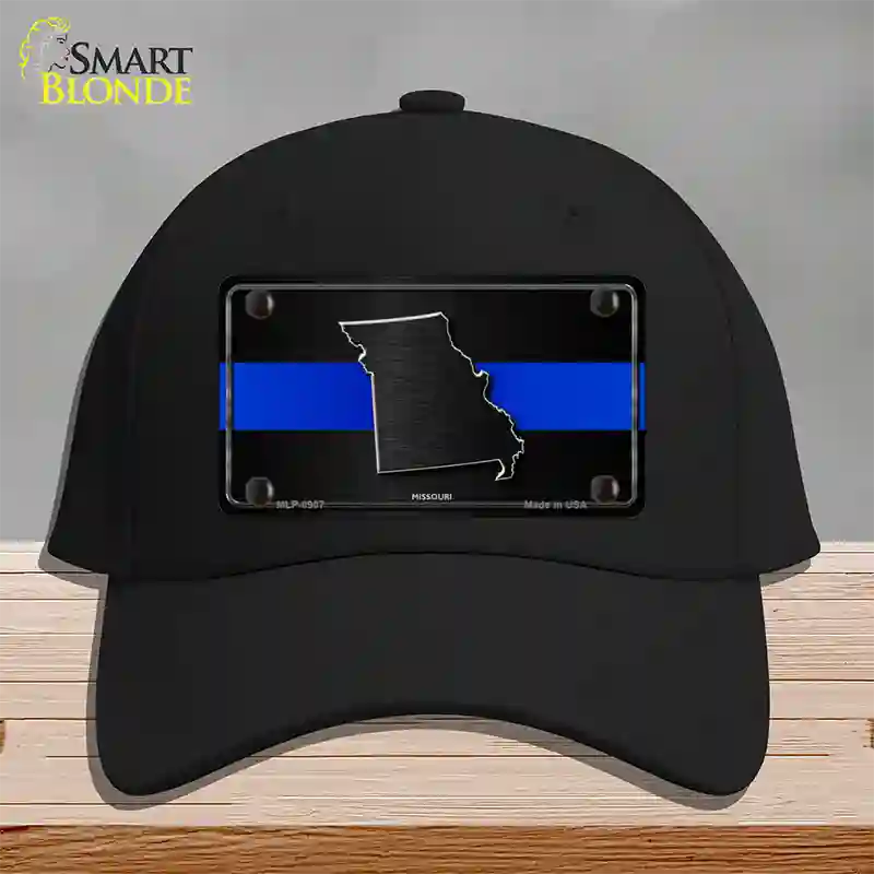 Missouri Thin Blue Line Novelty License Plate Hat Cotton / Black