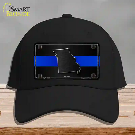 Missouri Thin Blue Line Novelty License Plate Hat Cotton / Black