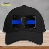 Nevada Thin Blue Line Novelty License Plate Hat Cotton / Black