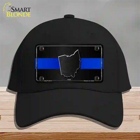 Ohio Thin Blue Line Novelty License Plate Hat Cotton / Black