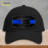 Oklahoma Thin Blue Line Novelty License Plate Hat Cotton / Black