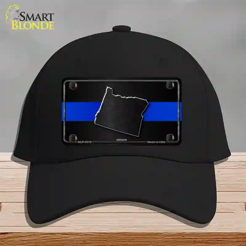 Oregon Thin Blue Line Novelty License Plate Hat Cotton / Black