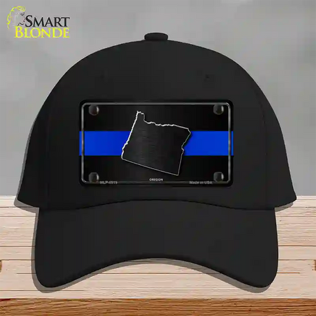 Oregon Thin Blue Line Novelty License Plate Hat Cotton / Black