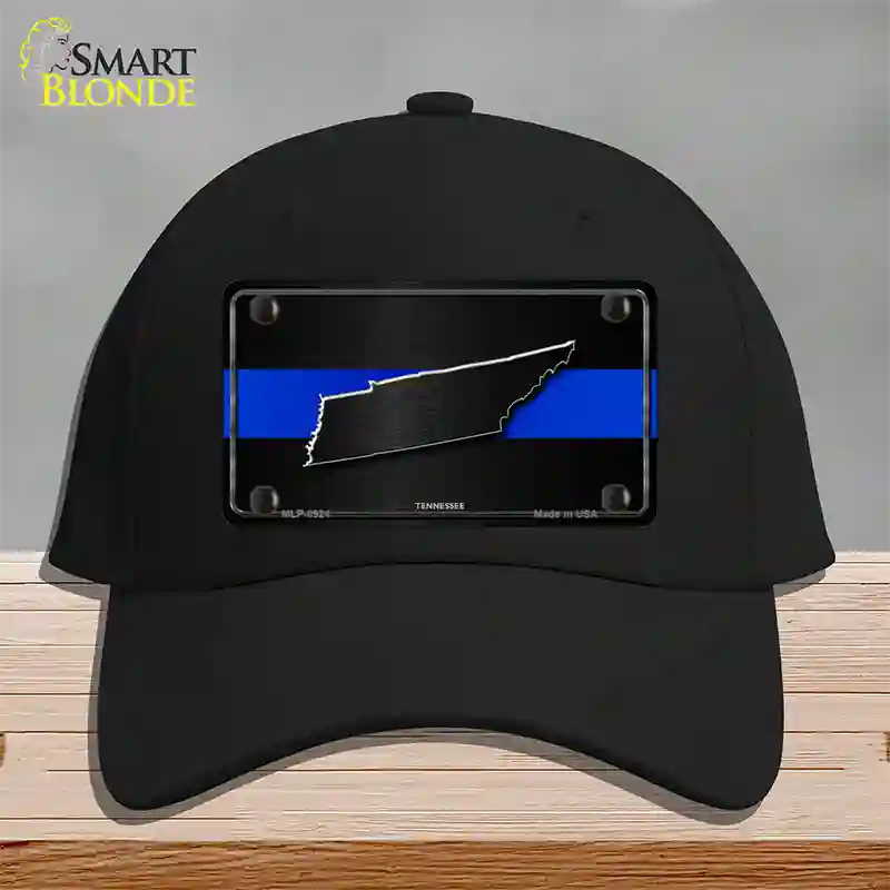 Tennessee Thin Blue Line Novelty License Plate Hat Cotton / Black