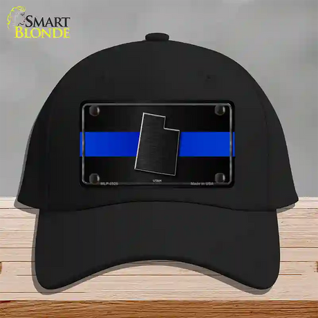 Utah Thin Blue Line Novelty License Plate Hat Cotton / Black