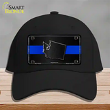 Washington Thin Blue Line Novelty License Plate Hat Cotton / Black