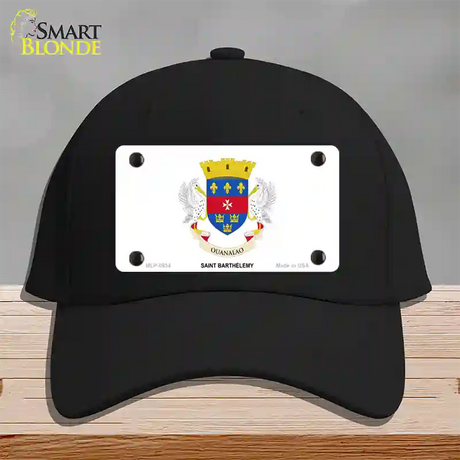 Saint Barthelemy Novelty License Plate Hat Cotton / Black