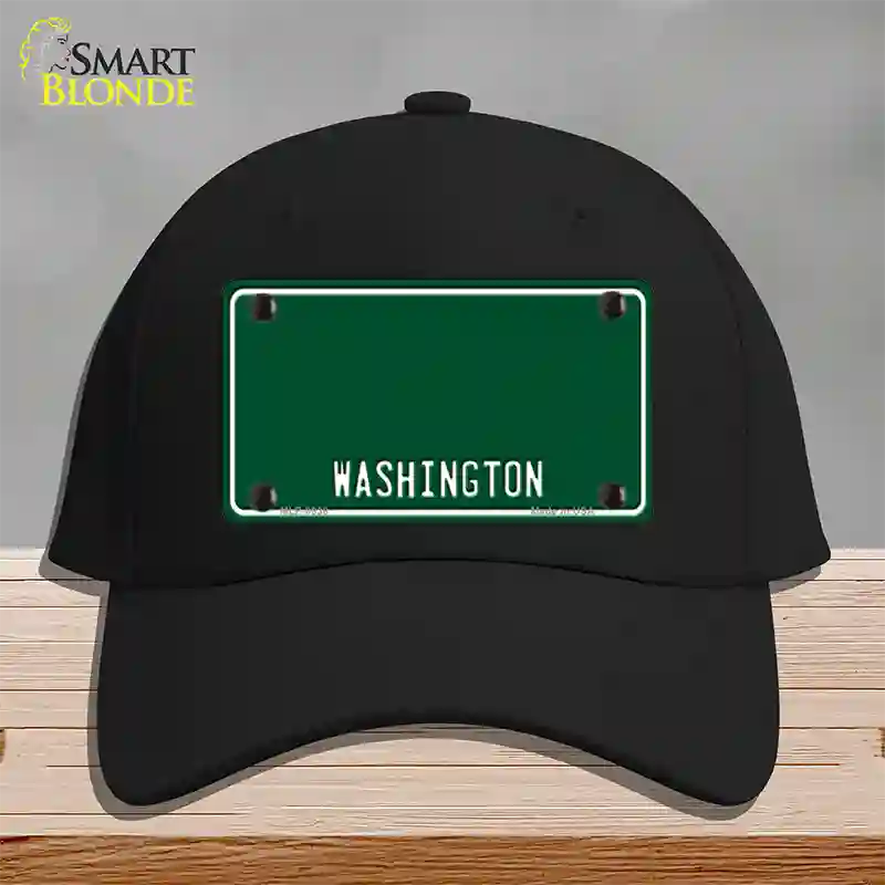 Washington Green Novelty License Plate Hat Cotton / Black