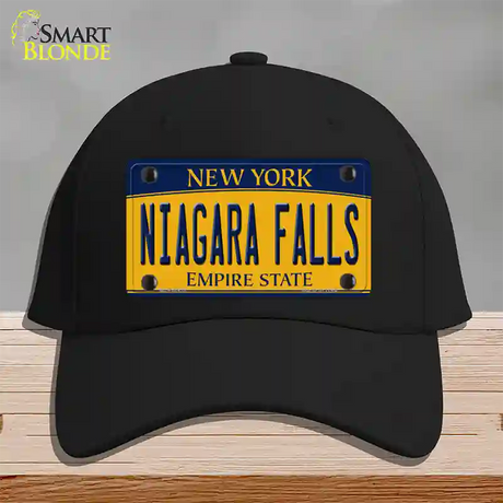 Niagara Falls New York Novelty License Plate Hat Cotton / Black