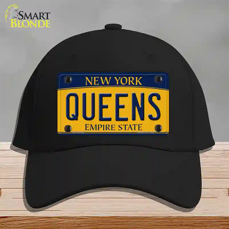 Queens New York Novelty License Plate Hat Cotton / Black