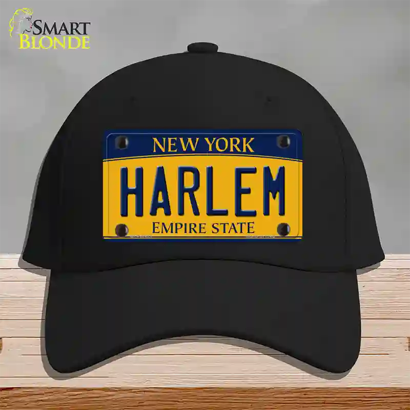 Harlem New York Novelty License Plate Hat Cotton / Black