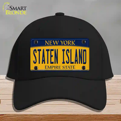 Staten Island New York Novelty License Plate Hat Cotton / Black