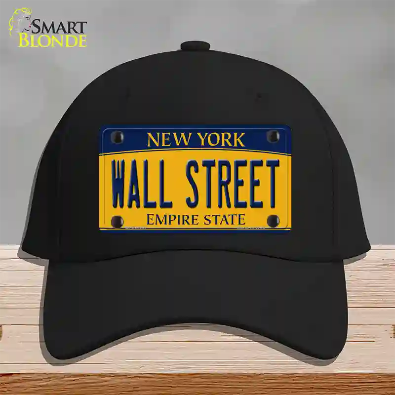 Wall Street New York Novelty License Plate Hat Cotton / Black