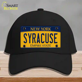 Syracuse New York Novelty License Plate Hat Cotton / Black