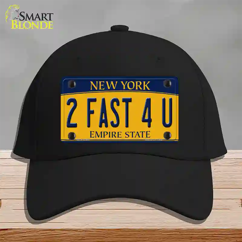 2 Fast 4 You New York Novelty License Plate Hat Cotton / Black