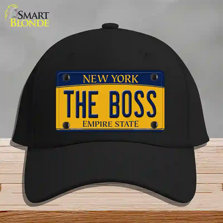 The Boss New York Novelty License Plate Hat Cotton / Black