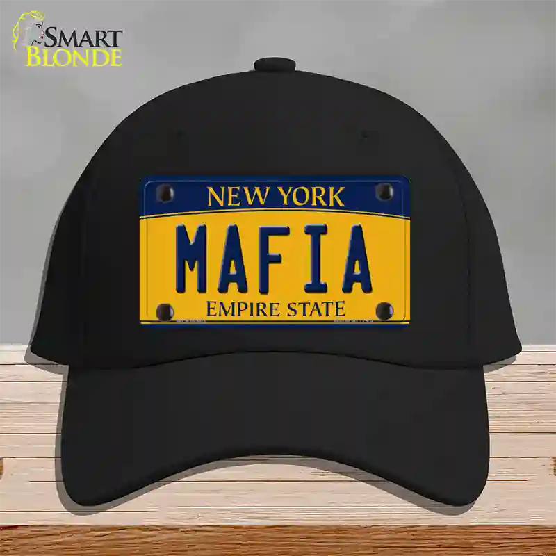 Mafia Yellow New York Novelty License Plate Hat Cotton / Black