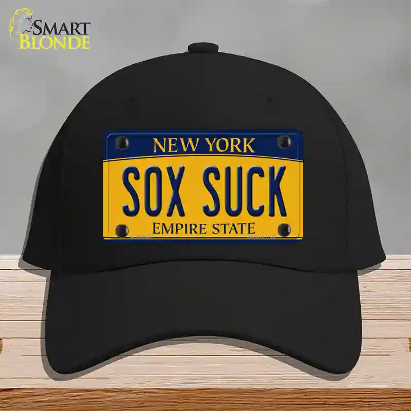 Sox Suck New York Novelty License Plate Hat Cotton / Black