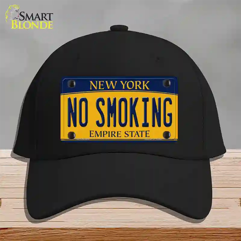 No Smoking New York Novelty License Plate Hat Cotton / Black