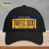 Traffic Sucks New York Novelty License Plate Hat Cotton / Black