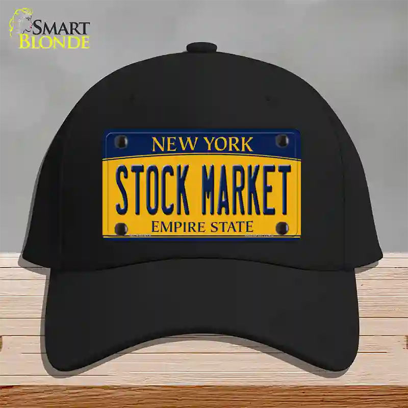 Stock Market Yellow New York Novelty License Plate Hat Cotton / Black