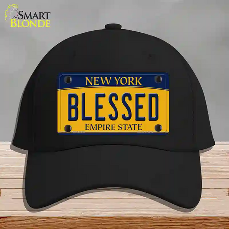 Blessed New York Novelty License Plate Hat Cotton / Black