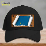 Alaska Flag Scroll Novelty License Plate Hat Cotton / Black