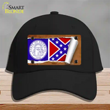 Georgia Flag Scroll Novelty License Plate Hat Cotton / Black