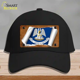 Louisiana Flag Scroll Novelty License Plate Hat Cotton / Black