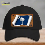 South Carolina Flag Scroll Novelty License Plate Hat Cotton / Black