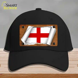 England Flag Scroll Novelty License Plate Hat Cotton / Black