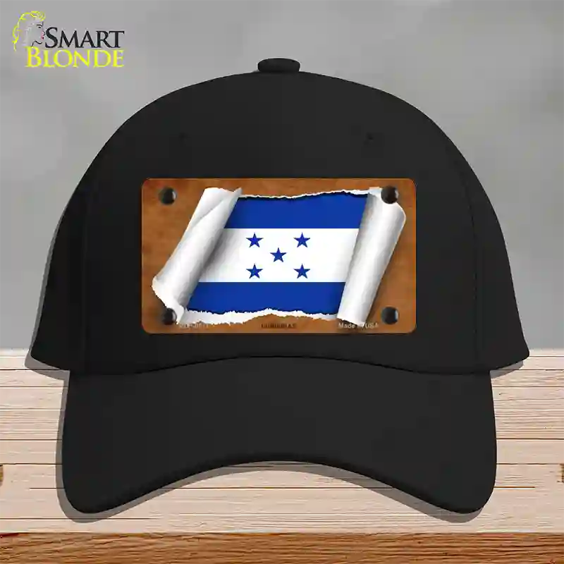 Honduras Flag Scroll Novelty License Plate Hat Cotton / Black