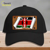 Kenya Flag Scroll Novelty License Plate Hat Cotton / Black