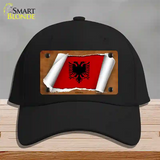 Albania Flag Scroll Novelty License Plate Hat Cotton / Black