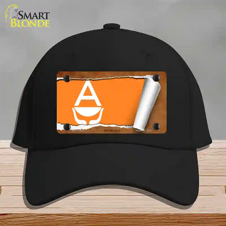 Antarctica Flag Scroll Novelty License Plate Hat Cotton / Black