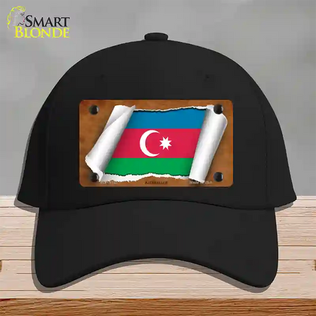 Azerbaijan Flag Scroll Novelty License Plate Hat Cotton / Black