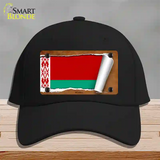 Belarus Flag Scroll Novelty License Plate Hat Cotton / Black