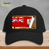 Bermuda Flag Scroll Novelty License Plate Hat Cotton / Black