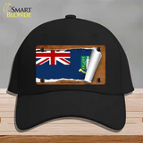 British Virgin Island Flag Scroll Novelty License Plate Hat Cotton / Black