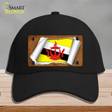 Brunei Flag Scroll Novelty License Plate Hat Cotton / Black