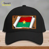 Burkina Faso Flag Scroll Novelty License Plate Hat Cotton / Black