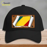 Congo Flag Scroll Novelty License Plate Hat Cotton / Black