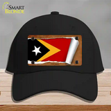 East Timor Flag Scroll Novelty License Plate Hat Cotton / Black