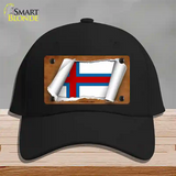 Faroe Islands Flag Scroll Novelty License Plate Hat Cotton / Black