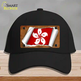 Hong Kong Flag Scroll Novelty License Plate Hat Cotton / Black