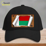 Madagascar Flag Scroll Novelty License Plate Hat Cotton / Black