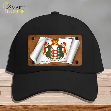 Monaco-S Flag Scroll Novelty License Plate Hat Cotton / Black