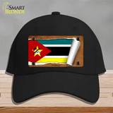 Mozambique Flag Scroll Novelty License Plate Hat Cotton / Black